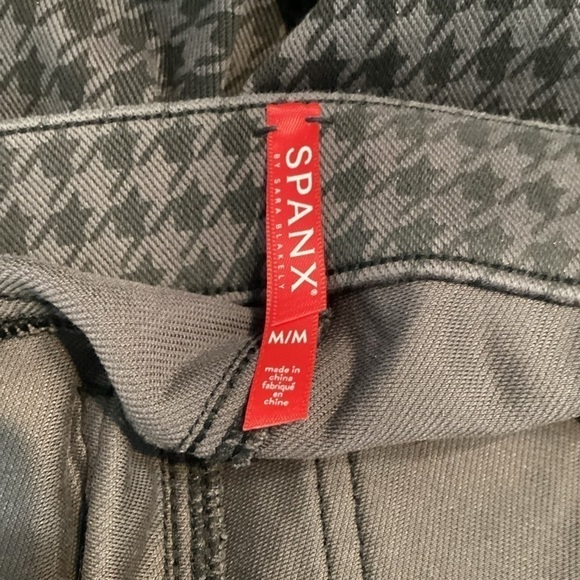 Spanx Jean-ish Ankle Leggings Size M Houndstooth - Picture 6 of 7